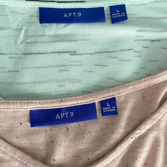 Lot of 4 Womens Apt 9 Liz Claiborne Shirts Blouses Short Sleeve Tops, Size Large - Picture 8 of 16